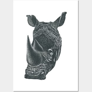 Rhino Head Posters and Art